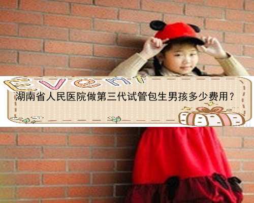 湖南省人民医院做第三代试管包生男孩多少费用？